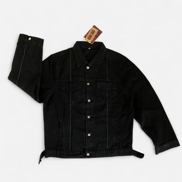 Corteiz C-Star Stitch-Down Denim Jacket Black - size XL - Picture 2 of 6